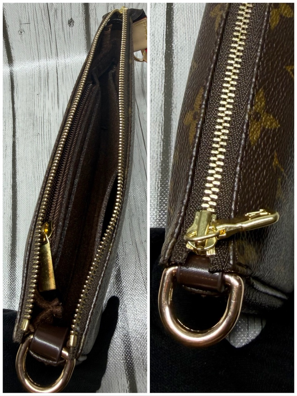 BRAND NEW Vintage Pochette Accessories Felt Insert, Organizer, Shaper w/ D-ring - Picture 9 of 11